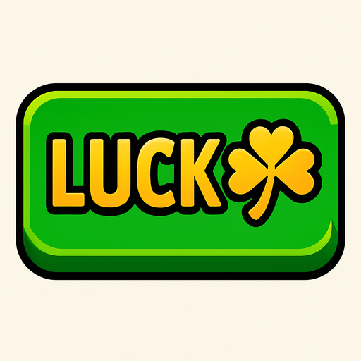 luck button.
In-Game asset.  2d.  High contrast.  No shadows