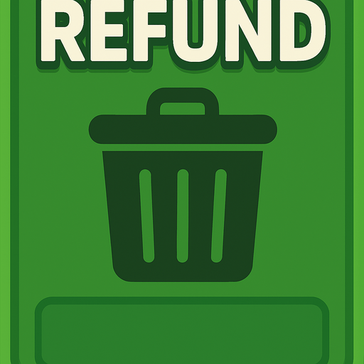 Change the text to say ‘Refund’. Change the cards to a trash can.