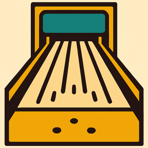 bowling lane no pin.
In-Game asset.  2d.  High contrast.  No shadows
