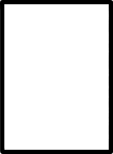 a 2:3 format thin black border with nothing in the center.
In-Game asset.  2d.  High contrast.  No shadows