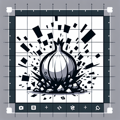 An onion exploding like a bomb.
Single Game Texture. In-Game asset. 2d. Blank background. High contrast. No shadows.