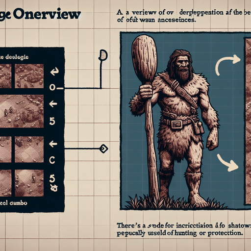 a caveman with a club, seen from above.
Single Game Texture. In-Game asset. 2d. Blank background. High contrast. No shadows.