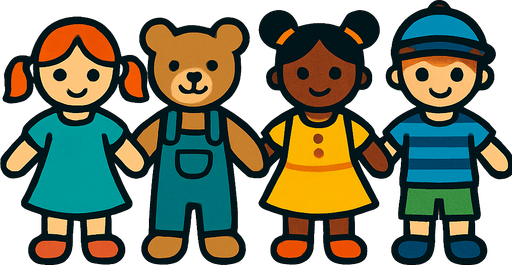 Toy dolls.
In-Game asset.  2d.  High contrast.  No shadows