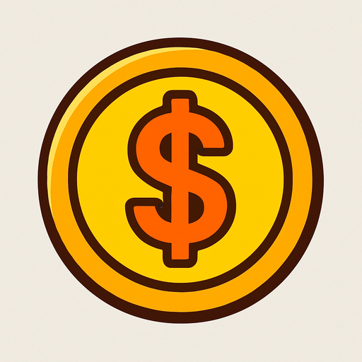 Bonus coin.
In-Game asset.  2d.  High contrast.  No shadows