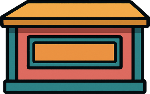 Mesa de tienda para poner un personaje detras.
In-Game asset.  2d.  High contrast.  No shadows