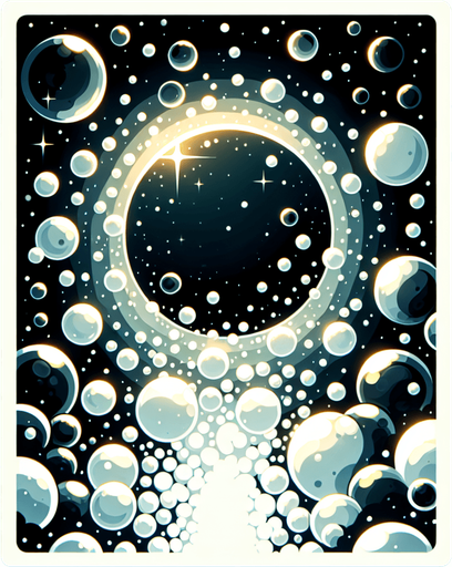 Bubbles in space large.
Single Game Texture. In-Game asset. 2d. Blank background. High contrast. No shadows.