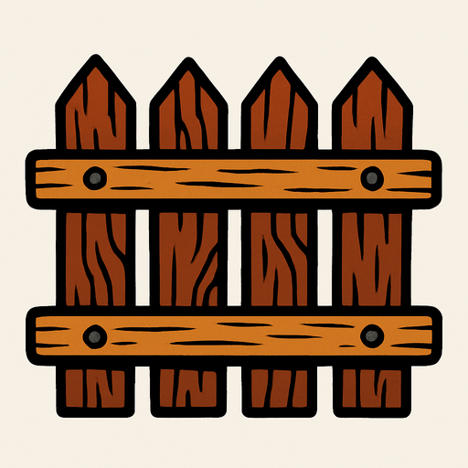 fence.
In-Game asset.  2d.  High contrast.  No shadows