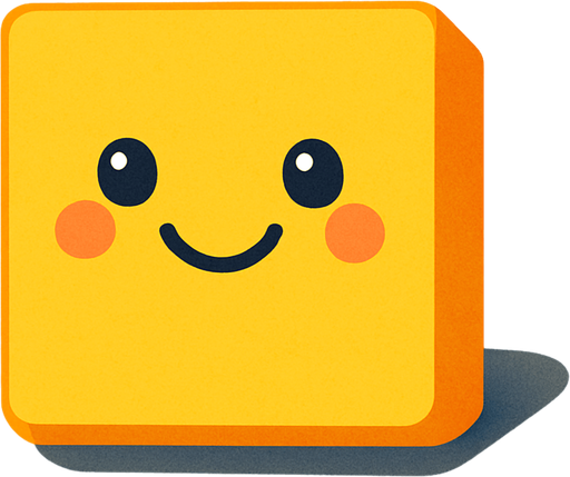 A happy square with shadow