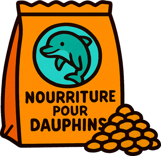 nourriture pour dauphins.
In-Game asset.  2d.  High contrast.  No shadows