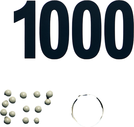 the number 1000.
put it on the right side.