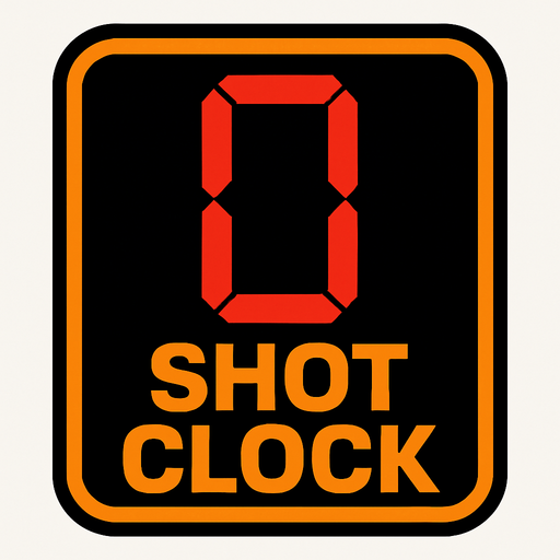 Basketball shot clock timer number 0.
In-Game asset.  2d.  High contrast.  No shadows