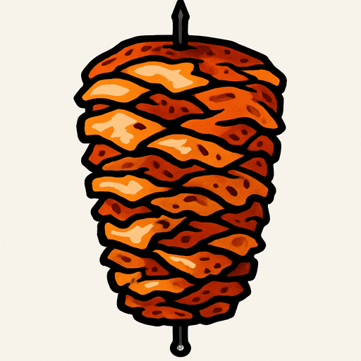 chicken doner.
In-Game asset.  2d.  High contrast.  No shadows