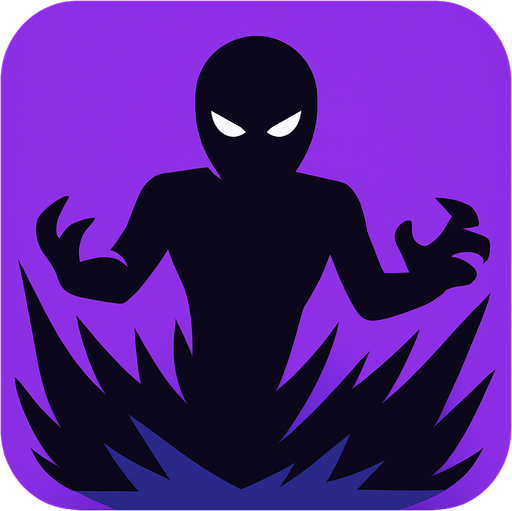 game skill logo, skill name is "shadow". no text. only image..
In-Game asset.  2d.  High contrast.  No shadows