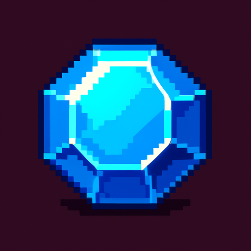 Gema de mina super especial pixart.
In-Game asset.  2d.  High contrast.  No shadows