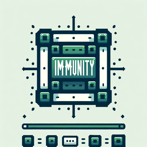 Single Game Texture. In-Game asset. 2d. flat minimalistic graphic. flat rectengular graphic that says "Immunity". Top view. Blank background. low contrast. No shadows. green color.
Single Game Texture. In-Game asset. 2d. Blank background. High contrast. No shadows.