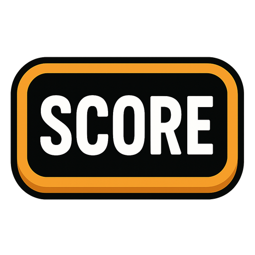 Score button.
In-Game asset.  2d.  High contrast.  No shadows