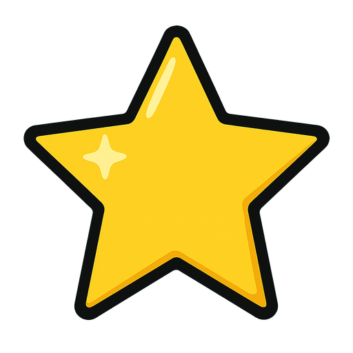 Star.
In-Game asset.  2d.  High contrast.  No shadows