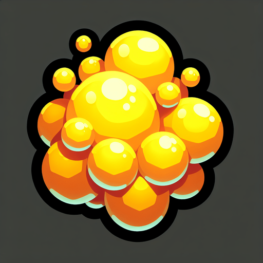 balon sarı.
Single Game Texture.  In-Game asset.  2d.  Blank background.  High contrast.  No shadows