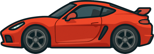 2d sports car body.
In-Game asset.  No shadows