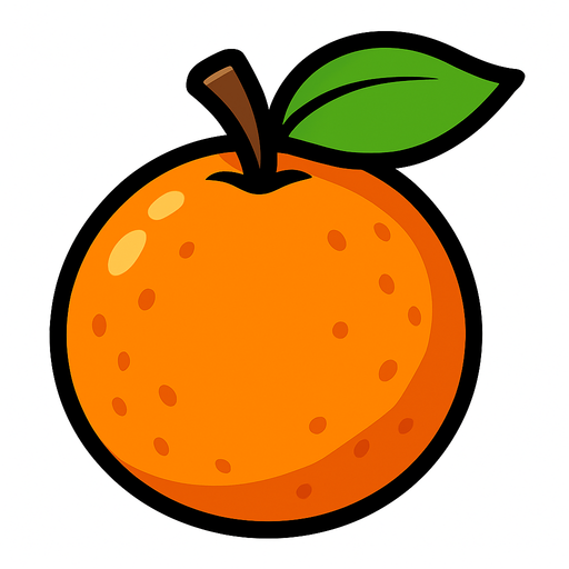 orange.
In-Game asset.  2d.  High contrast.  No shadows