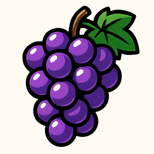 Grapes.
In-Game asset.  2d.  High contrast.  No shadows