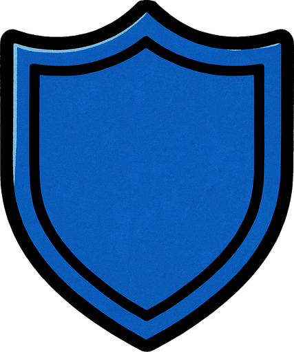 Escudo azul.
In-Game asset.  2d.  High contrast.  No shadows