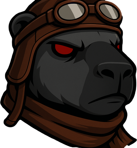 Ponle un gorro de piloto cafe  y una bufanda cafe. Simulando que es un piloto