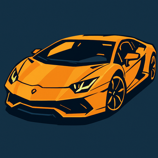Lamborghini.
In-Game asset.  2d.  High contrast.  No shadows