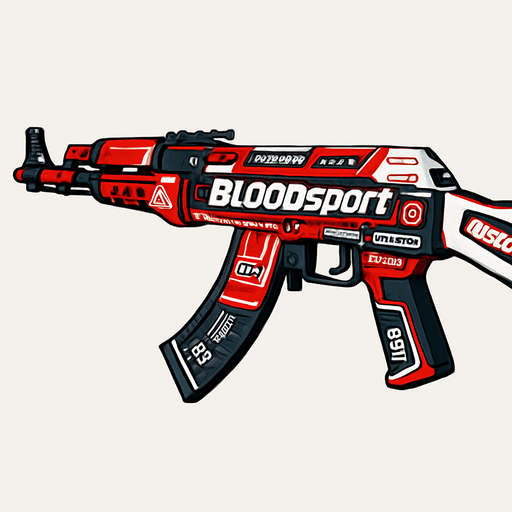 Cs2 deki ak 47 bloodsport skinini ekle.
In-Game asset.  2d.  High contrast.  No shadows