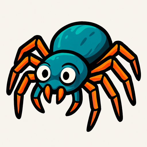 Spider.
In-Game asset.  2d.  High contrast.  No shadows