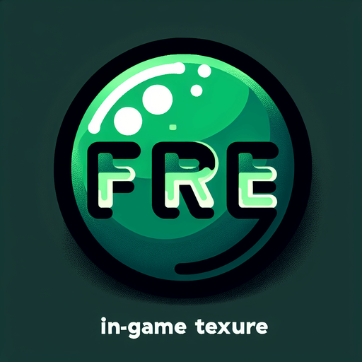 yuvarlak bir fire yazısı yeşil.
Single Game Texture. In-Game asset. 2d. Blank background. High contrast. No shadows.