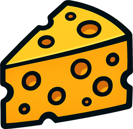 Cheese.
In-Game asset.  2d.  High contrast.  No shadows