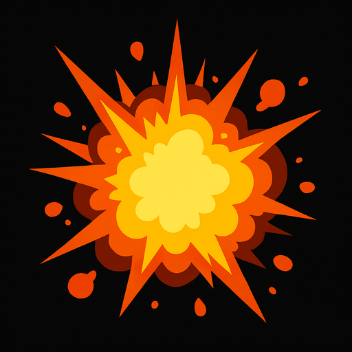 create explode.
In-Game asset.  2d.  High contrast.  No shadows
