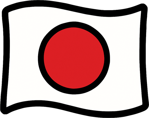 japan flag.
In-Game asset.  2d.  High contrast.  No shadows