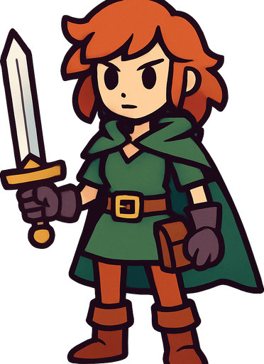 Full body person.
In-Game asset.  2d.  High contrast.  No shadows
