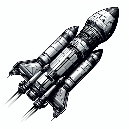 a spacex starshiip rocket.
Single Game Texture. In-Game asset. 2d. Blank background. High contrast. No shadows.