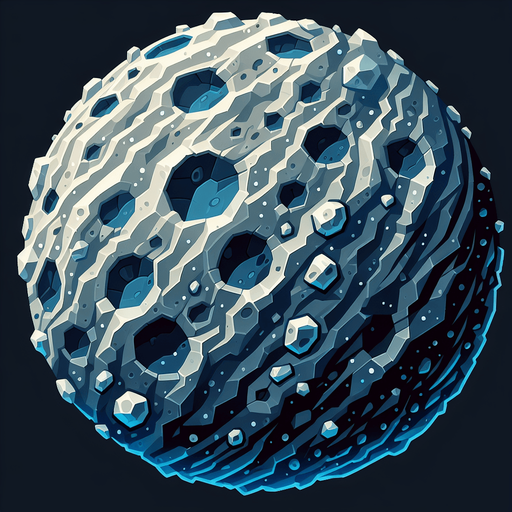 asteroid.
Single Game Texture.  In-Game asset.  2d.  No shadows