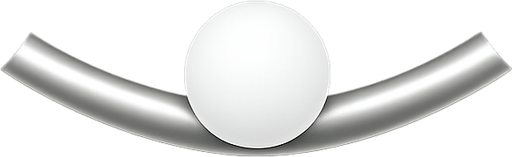 Simple white ball at the center of the arc