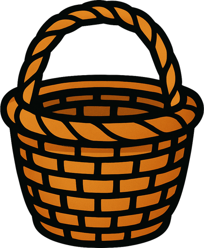 basket.
In-Game asset.  2d.  High contrast.  No shadows