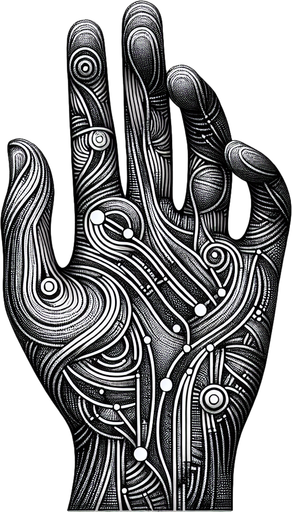 hand.
Single Game Texture. In-Game asset. 2d. Blank background. High contrast. No shadows.