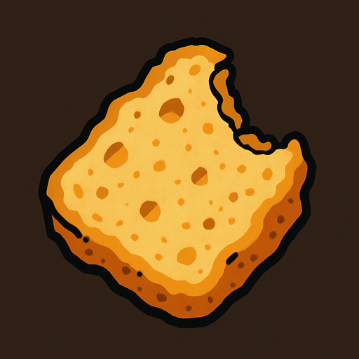 miga de pan.
In-Game asset.  2d.  High contrast.  No shadows