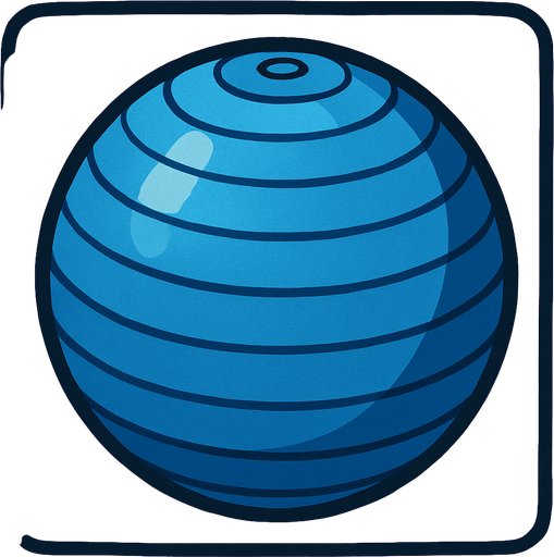 yoga ball.
In-Game asset.  2d.  High contrast.  No shadows