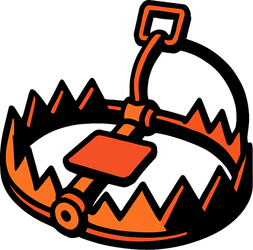 trap.
In-Game asset.  2d.  High contrast.  No shadows