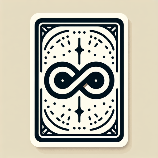 Cardback with the Symbol ♾️ on it.
Single Game Texture. In-Game asset. 2d. High contrast. No shadows.