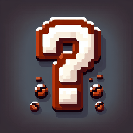Coffee themed question mark.
Single Game Texture. In-Game asset. 2d. Blank background. High contrast. No shadows.