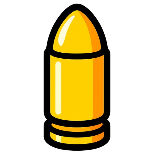 yellow bullet.
In-Game asset.  2d.  High contrast.  No shadows
