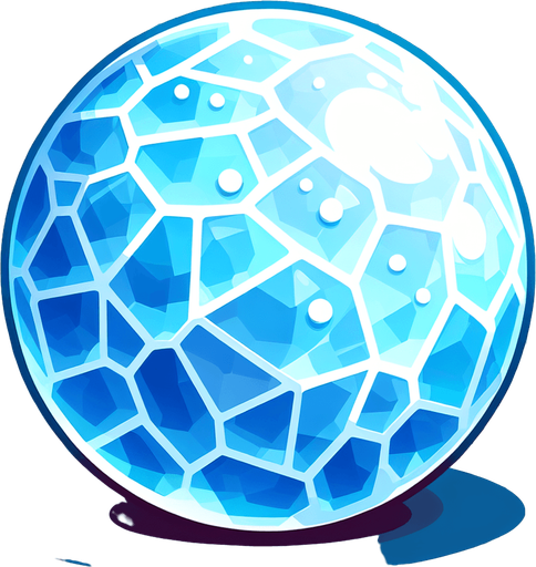 iceball.
Single Game Texture. In-Game asset. 2d. Blank background. High contrast. No shadows.