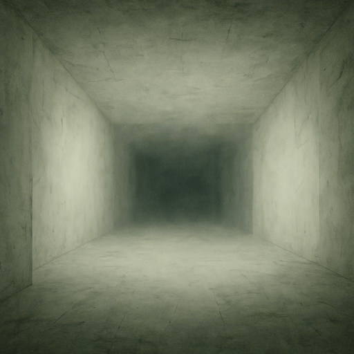 white surreal space with nothing in it looks scary