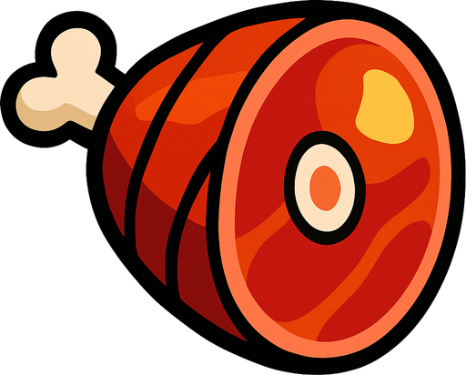 meat.
In-Game asset.  2d.  High contrast.  No shadows