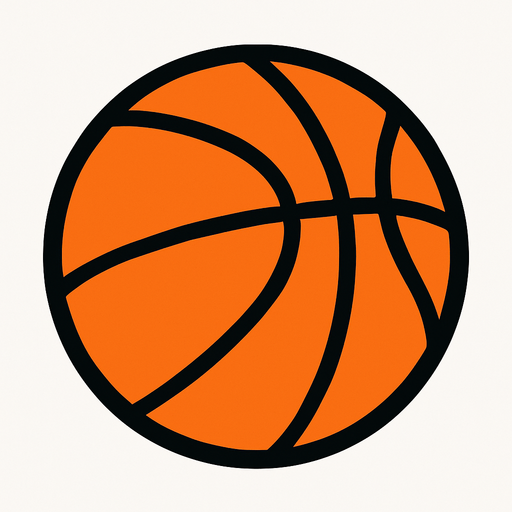basketball ball.
In-Game asset.  2d.  High contrast.  No shadows